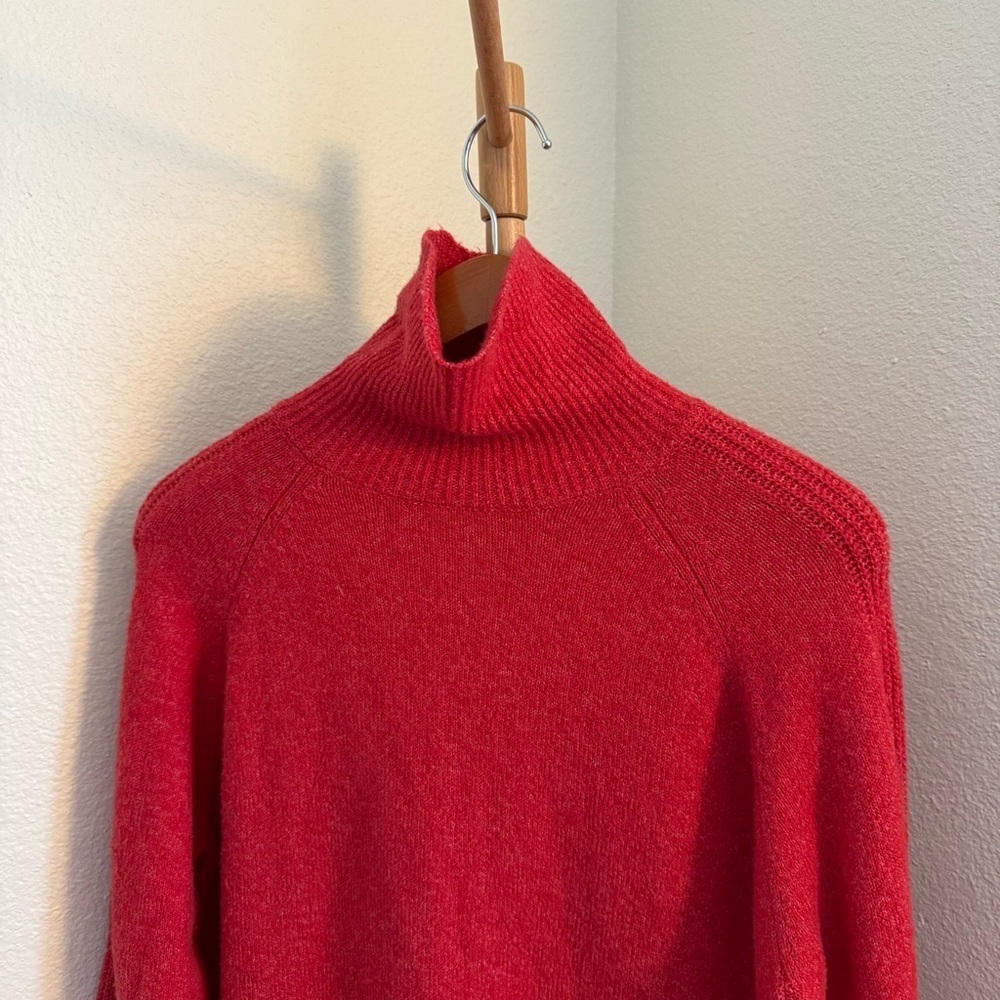 A New Day Red Turtleneck Oversized Fit Cozy Sweater Women’s Size Medium - Picture 6 of 8